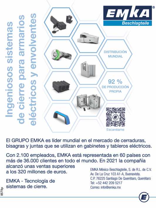 Ingenious CLOSING SYSTEMS for electrical cabinets and enclosures. EMKA Group is a world leader in the market for Locks, Hinges and Gaskets that are used in cabinets and electrical panels.